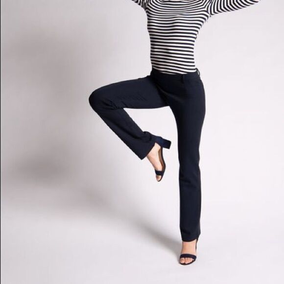 Betabrand Yoga Dress Pants Classic Straight Black Petite - Picture 1 of 7